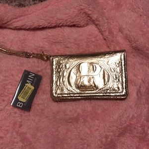 NWT Gold Brahmin Wristlet